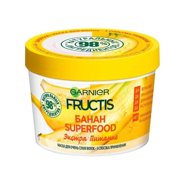 GARNIER Fructis Superfood Banana Hair Mask 390 ml