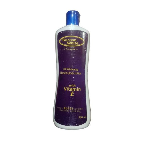 Korean White UV Whitening Hand & Body Lotion With Vitamin E - 500ml