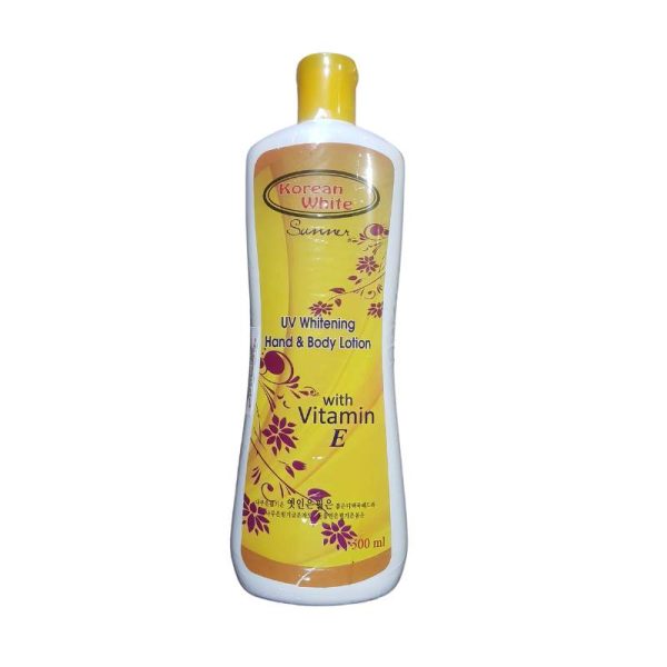 Korean White UV Whitening Hand & Body Lotion With Vitamin E - 500ml